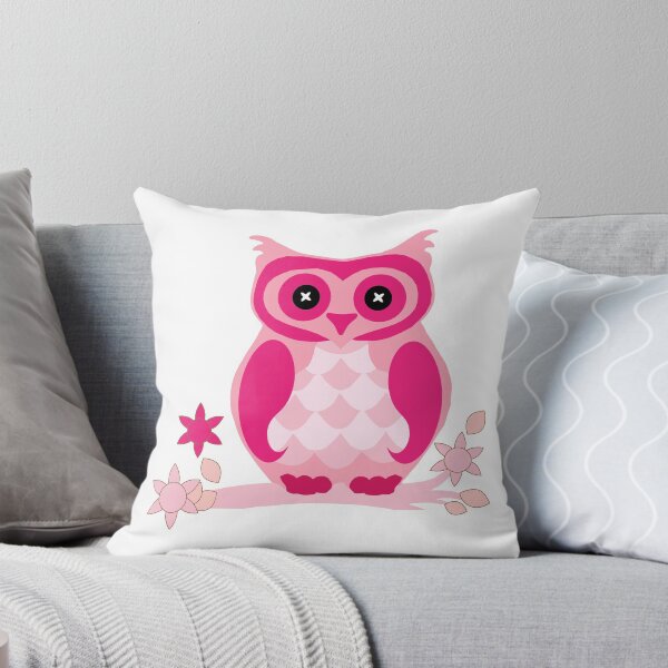Item preview, Cute Pink Owl on Flowery Branch designed and sold by Bubble-Designs.