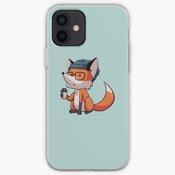 Hipster fox iPhone Soft Case