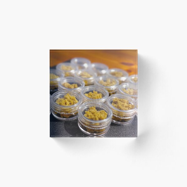 Waxy Grams live resin wax BHO Oil Dabs 420 Ganja Acrylic Block