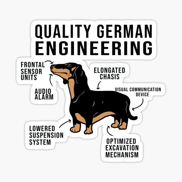 Funny Weiner Dog Joke - Sarcastic German Daschund Sticker