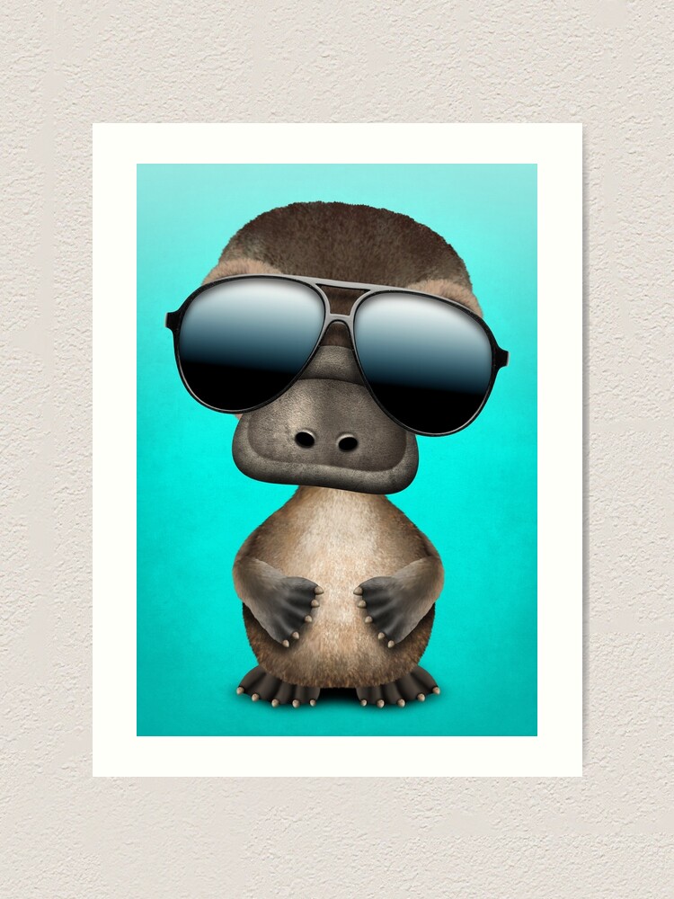 Cool Baby Platypus Wearing Sunglasses Art Print By Jeffbartels Redbubble