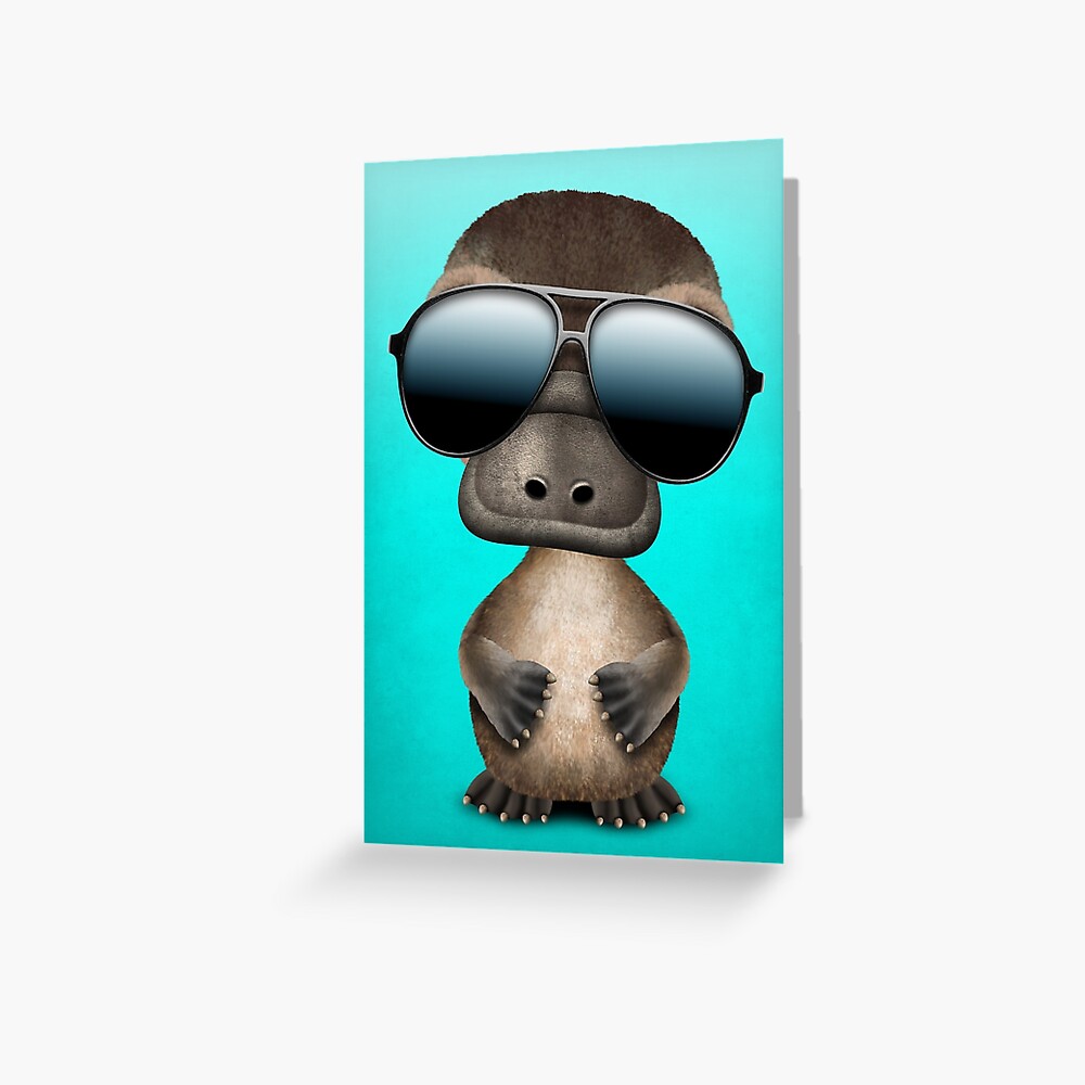 Coole Baby Platypus Mit Sonnenbrille Kunstdruck Von Jeffbartels Redbubble