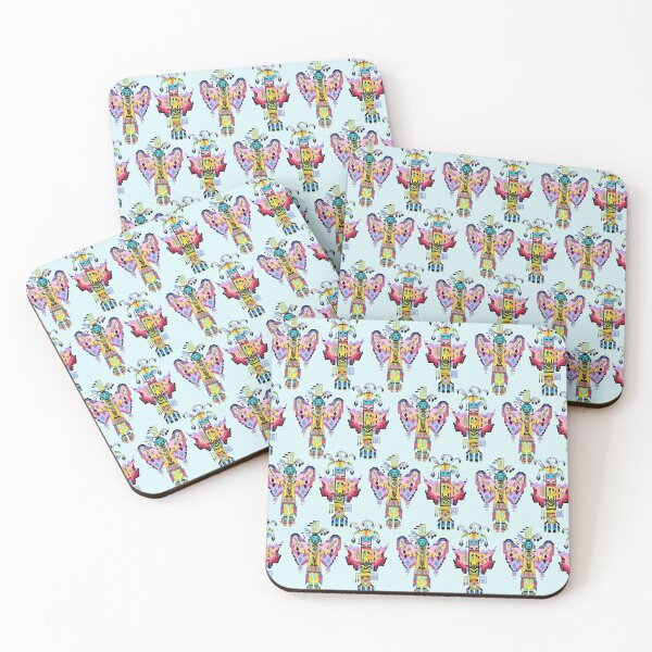 Item preview, Kachina Butterfly with blue background designed and sold by Sharon Schwalbe.
