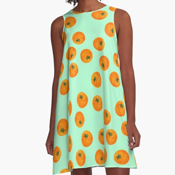 Cascading Oranges A-Line Dress
