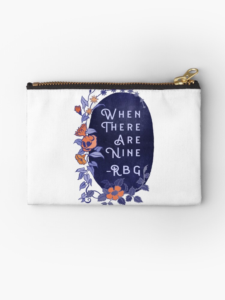 Aperçu 1 sur 4. Pochette avec l'œuvre Quand il y en a neuf - Ruth Bader Ginsburg créée et vendue par fabfeminist.