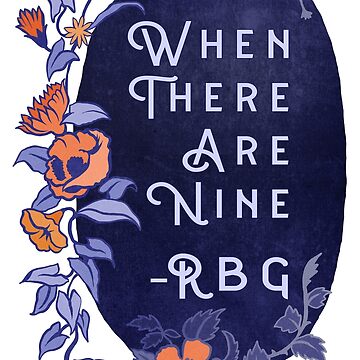 Aperçu de l'œuvre Quand il y en a neuf - Ruth Bader Ginsburg de fabfeminist