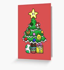 Tarjeta de felicitación Super Mario - Mushroom Kingdom Navidad (viejo)