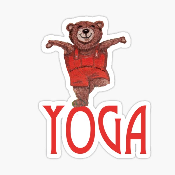 Item preview, Yoga Bear in Tree pose designed and sold by MonicaArtist.