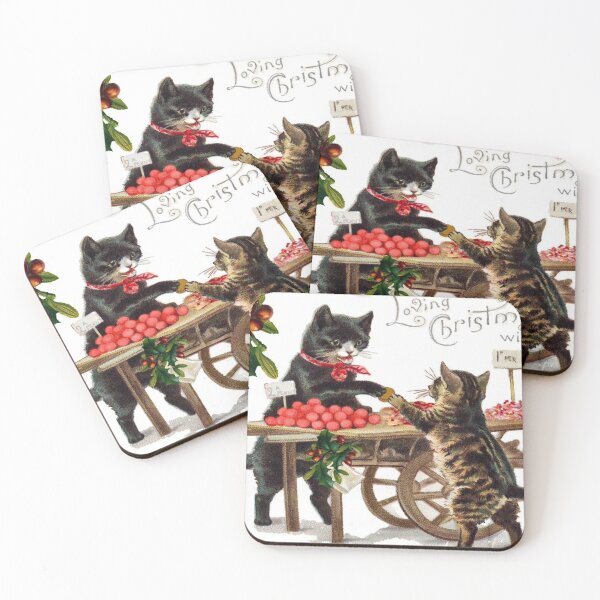 Item preview, Victorian Christmas Cats designed and sold by forgottenbeauty.