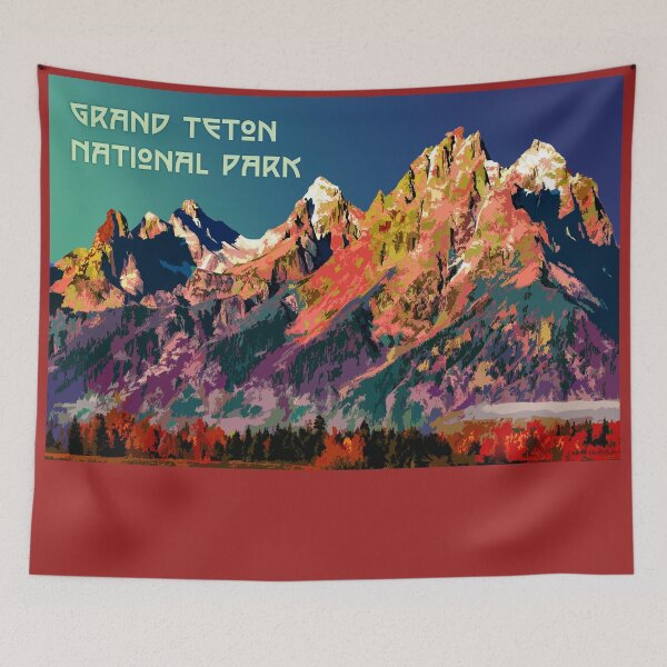 Item preview, Grand Teton National Park designed and sold by Chuck Mountain Poster Art.