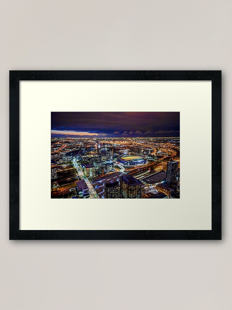 Alternate view of Melbourne at Night Framed Art Print