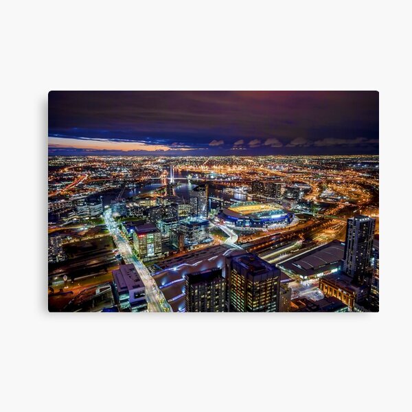Melbourne at Night Canvas Print