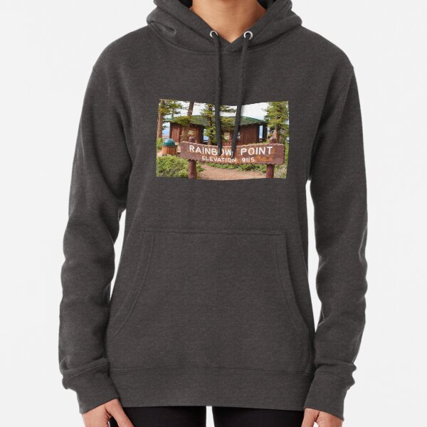 Rainbow Point sign, Bryce Canyon, Utah Pullover Hoodie