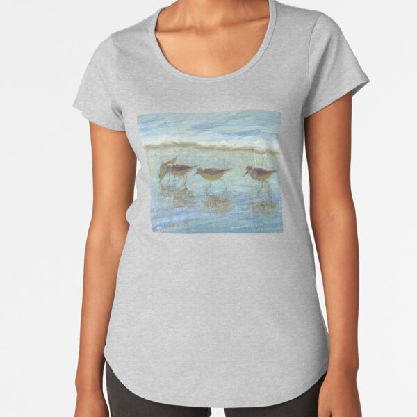 Shorebirds, A Day at the Beach Premium Scoop T-Shirt