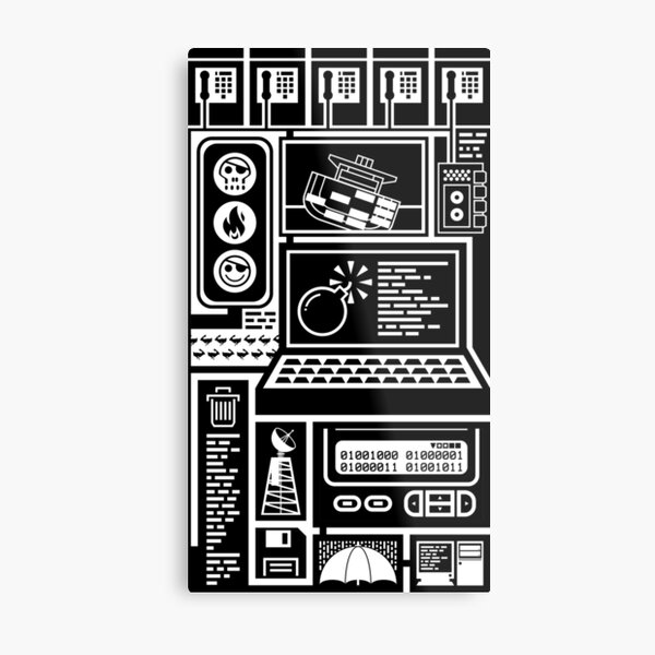 HACK THE PLANET _ Hackers 1995 - zero cool Metal Print
