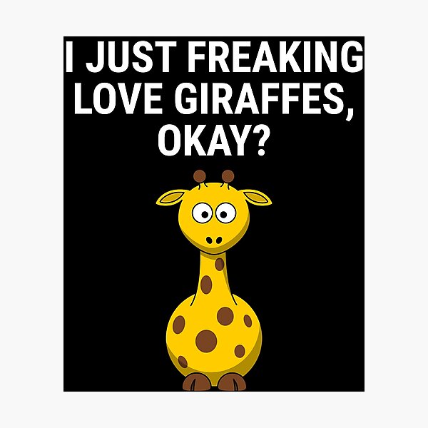 Item preview, I Just Freaking Love Giraffes Cute Giraffe T-shirt designed and sold by zcecmza.