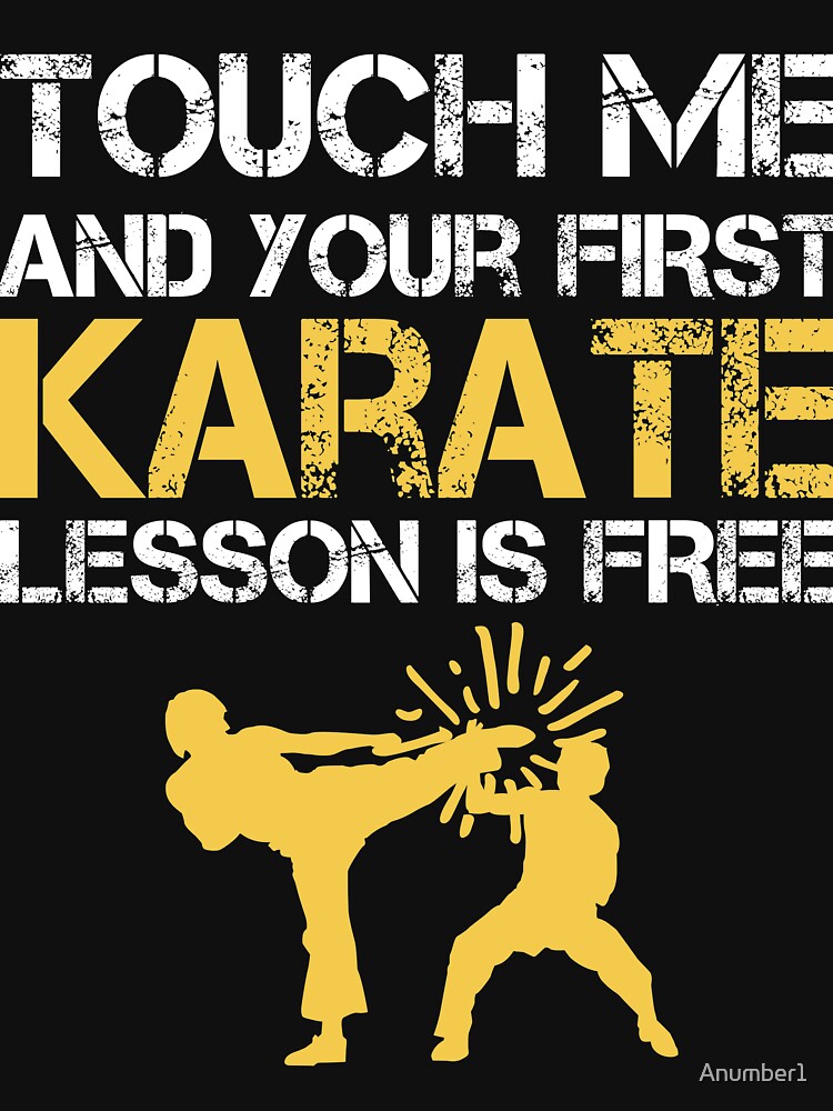 Funny Touch Me And Your First Karate Lesson Is Free T-Shirt Funny Touch Me And Your First Karate Lesson Is Free T-Shirt