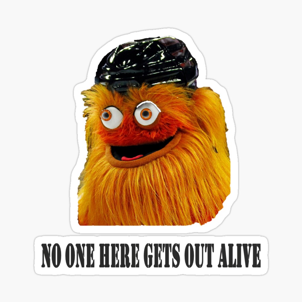 Gritty, Broad Street Bullies, Philadelphia Flyers - Gritty Philly Flyers  Mascot - Sticker