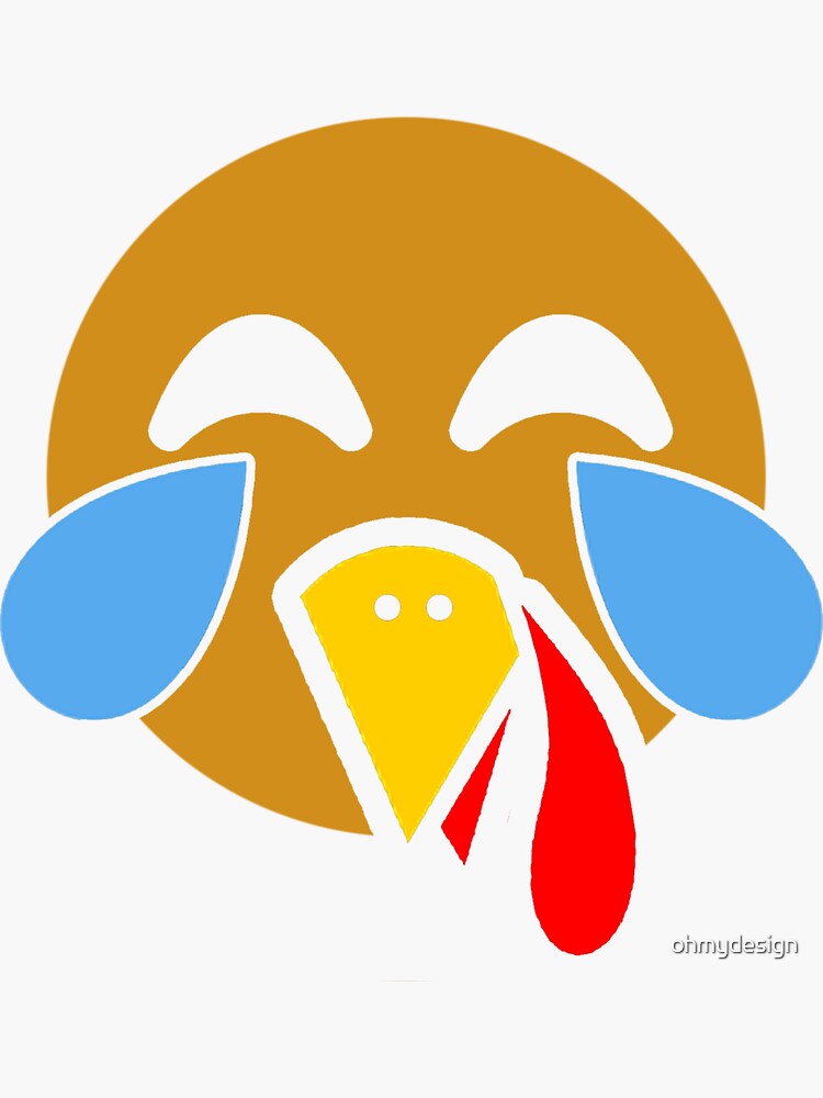 "Turkey Emoji Emoticon " Sticker for Sale by ohmydesign Redbubble