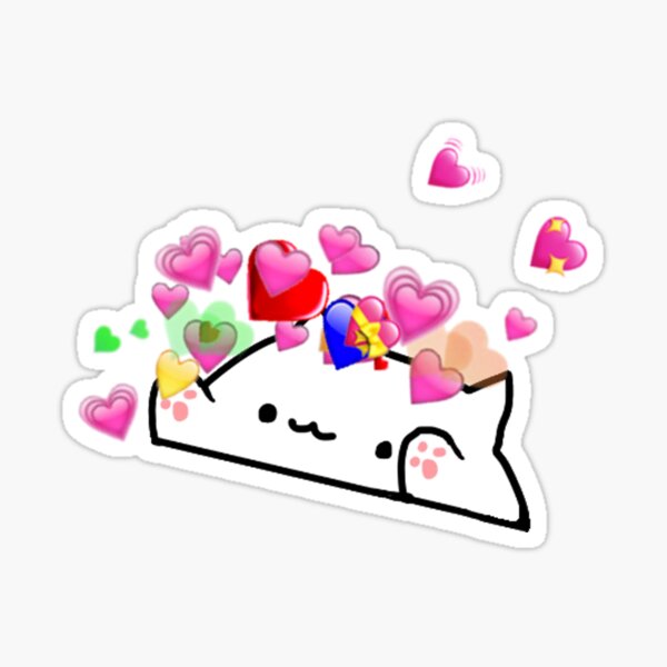 Loving bongo cat Sticker
