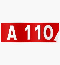 Autoroute française A 110 | Autoroute de la Beauce | France Highway Shield Sign Poster