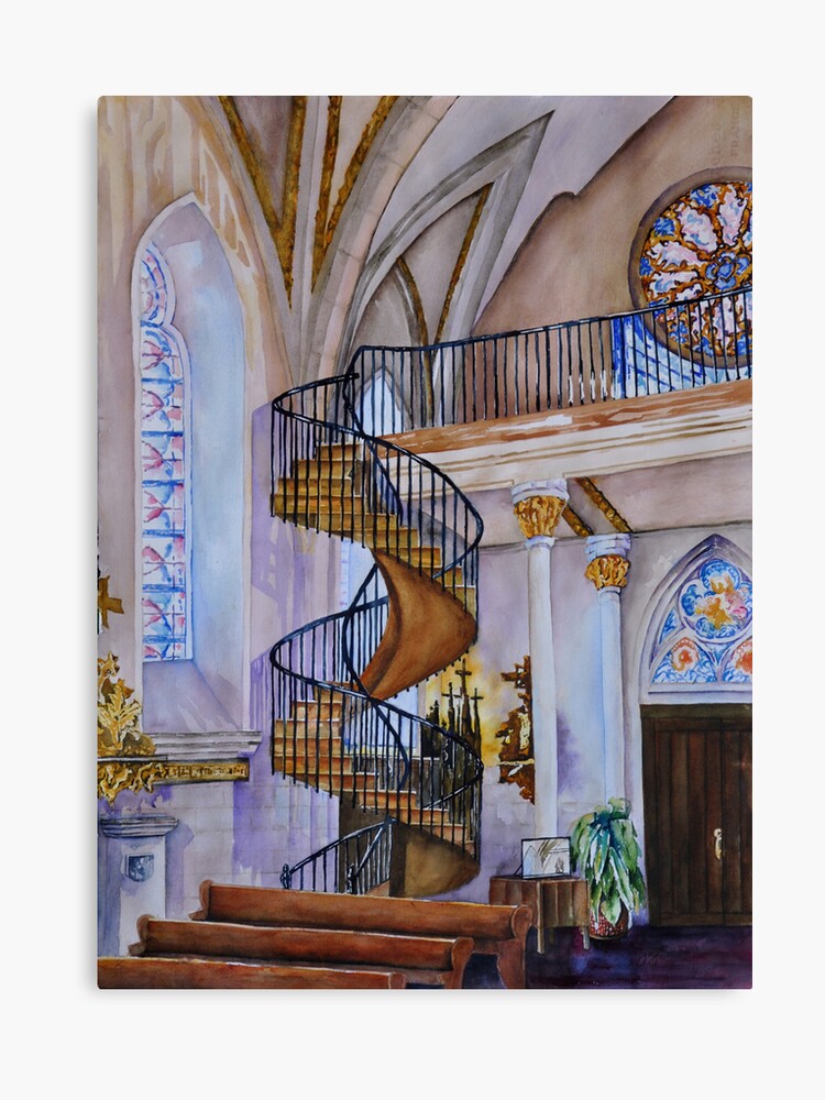 Canvas Santa Fe >> Loretto Chapel Staircase Santa Fe Nm Canvas Print By Joyskinner Canvas Santa Fe >> Loretto Chapel Staircase Santa Fe Nm Canvas Print By Joyskinner