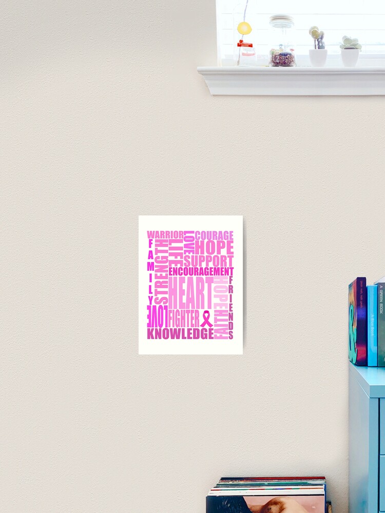 Breast Cancer Awareness Important Words | Art Print