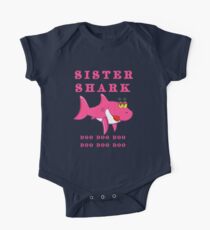 Schwester Shark doo doo doo Baby-Haifisch-Familie Baby Body Kurzarm