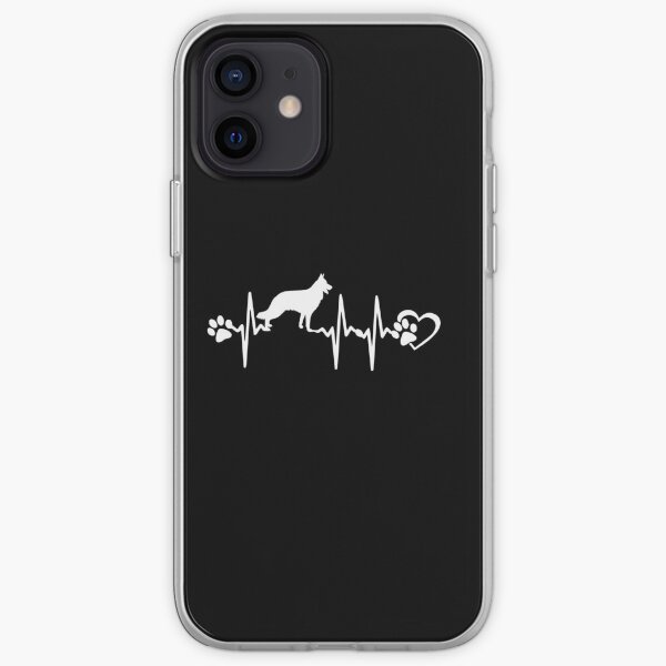 German Shepherd Heart Beat iPhone Soft Case