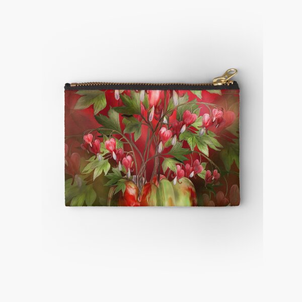Item preview, Bleeding Hearts In Heart Vase designed and sold by Carol  Cavalaris.