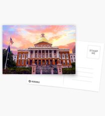 Massachusetts State House #painting #painterly #architecture Postcards