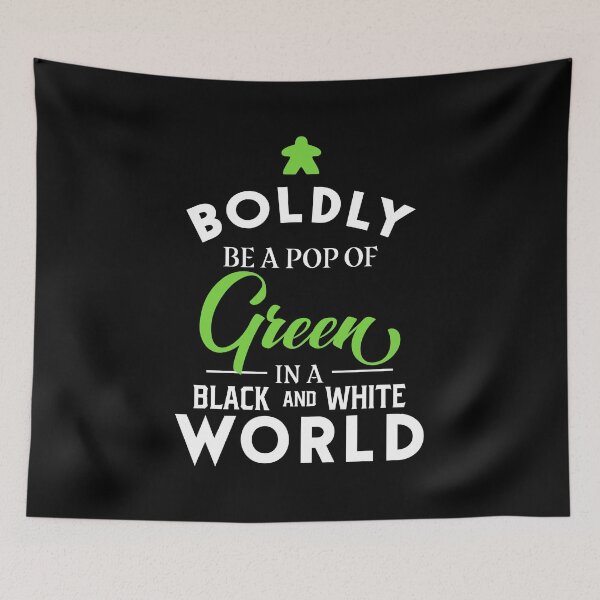 Item preview, Green Meeple Boldly Be A Pop of Color Board Games Meeples and Tabletop RPG Addict designed and sold by pixeptional.