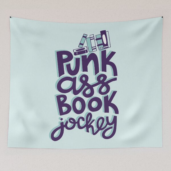 Item preview, Punk Book Jockey Librarian Funny Design designed and sold by Kit Cronk.