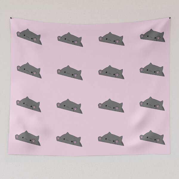 Item preview, Grey Bongo Cat (Repeating) designed and sold by CarrDesigns.