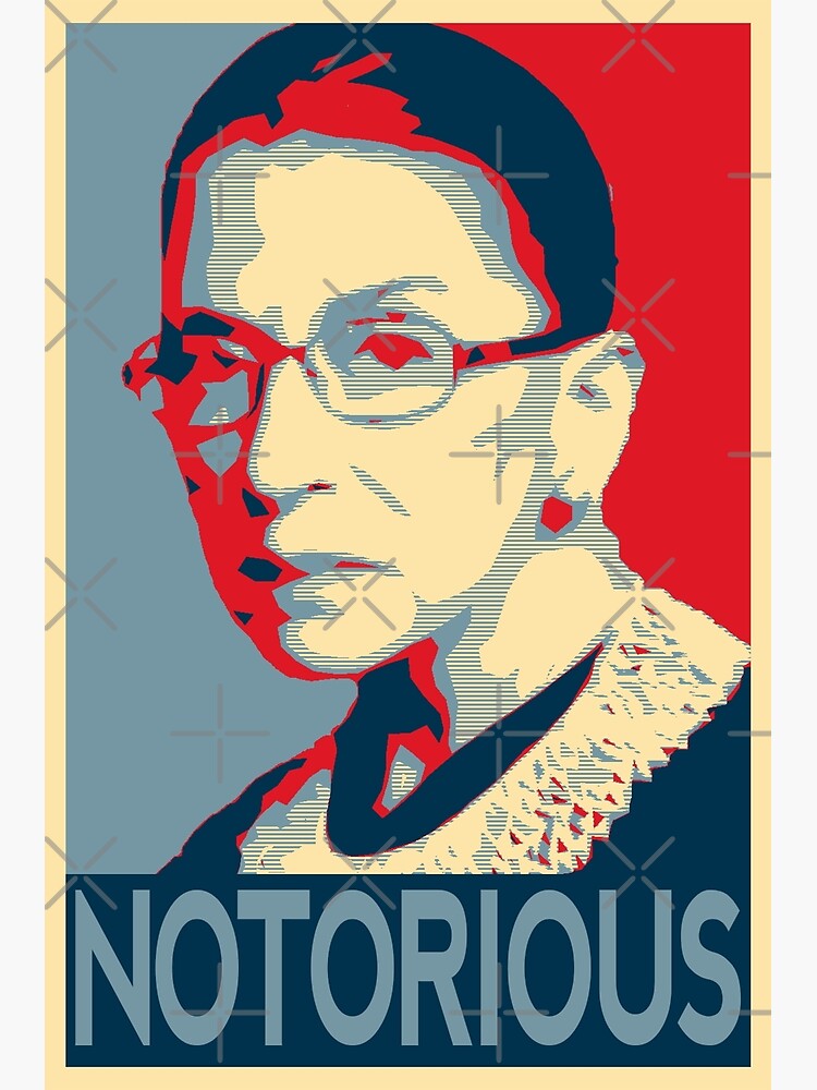Ruth Bader Ginsburg Notorious RBG design Art Print