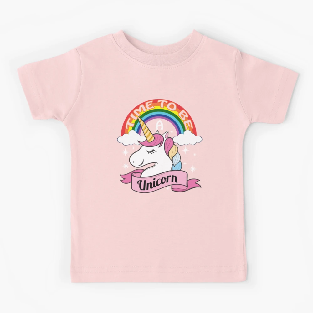 Unicorn Shirt For Girls Rainbow Time To Be A Unicorn Kids T-Shirt for Sale  by festivalshirt