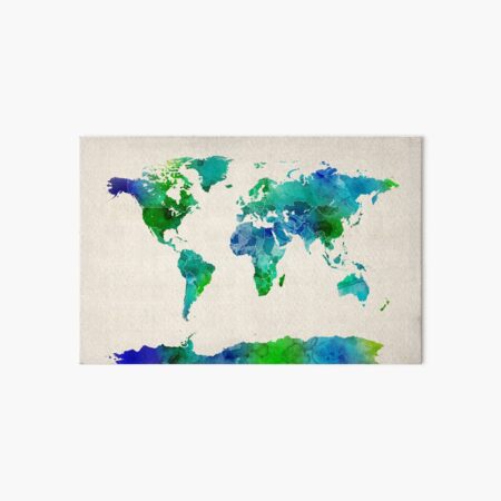 Aquarell Karte der Weltkarte Galeriedruck