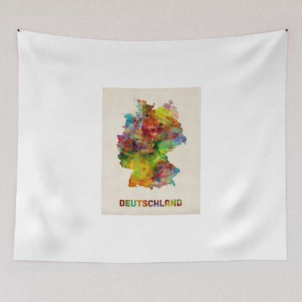 Item preview, Germany Watercolor Map (Deutschland) designed and sold by ArtPrints.