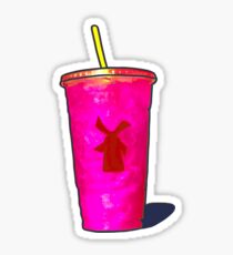 Pink mug windmill Dutch bros Sticker