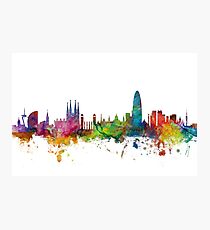Barcelona Spain Skyline Photographic Print