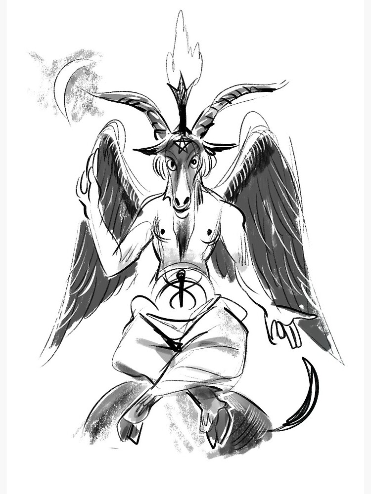 baphomet line drawing