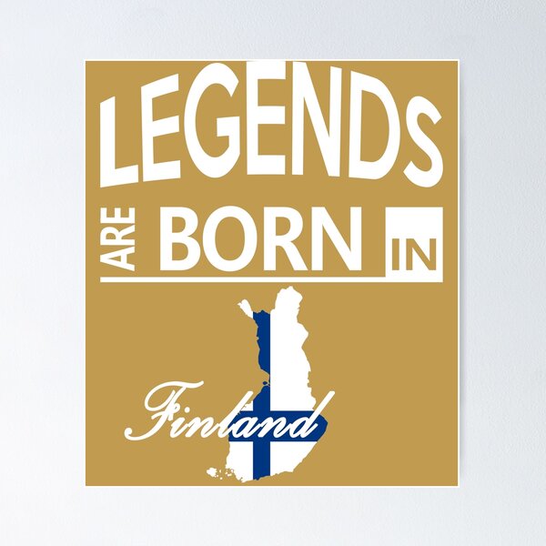 Item preview, Finland Born Legends Birthday Christmas Gift designed and sold by smily-tees.