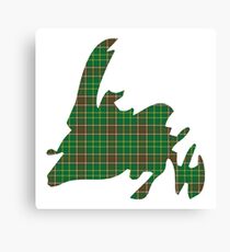 NewfoundPod - Plain Newfoundland Tartan Map Canvas Print