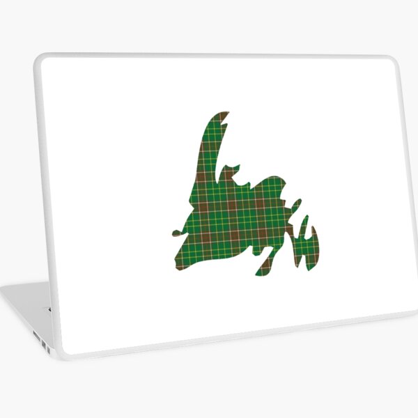 NewfoundPod - Plain Newfoundland Tartan Map Laptop Skin