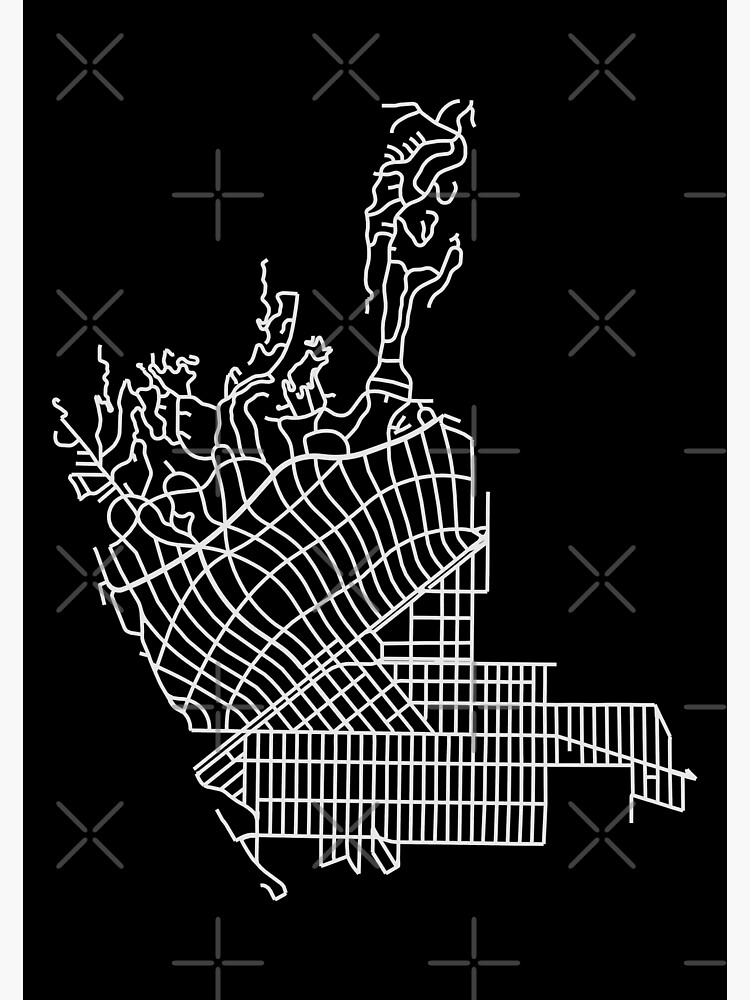 Beverly Hills, LA, USA Street Network Map Graphic by ramiro