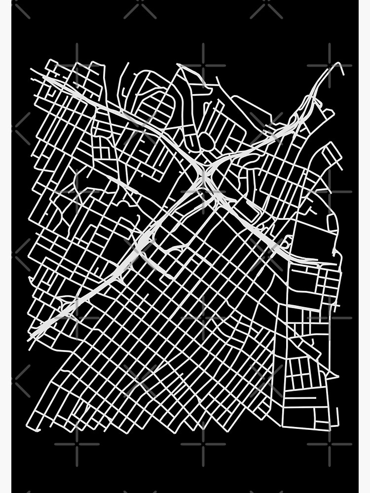 Bunker Hill, LA, USA Street Network Map Graphic by ramiro