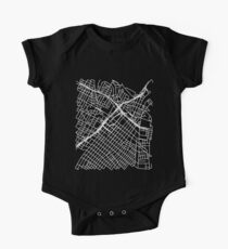 Bunker Hill, LA, USA Street Network Map Graphic One Piece - Short Sleeve