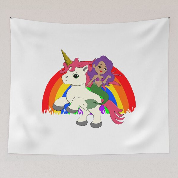 Item preview, Mermaid and Unicorn Dreamteam designed and sold by ro83land.