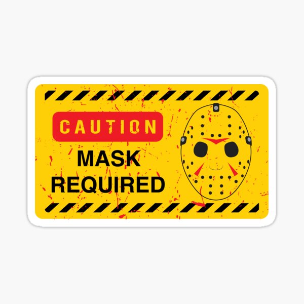 Caution Jason Land Sticker