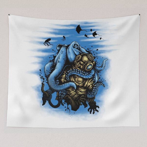 Item preview, Sea Mystery Octopus Diver Great Fashion T-Shirt designed and sold by Oles Bielienkyi.